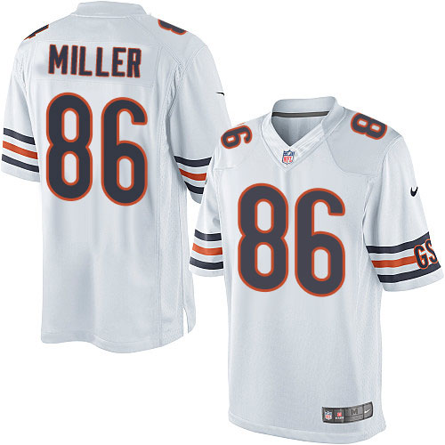 Men's Limited Zach Miller Nike Jersey White Road - #86 NFL Chicago Bears